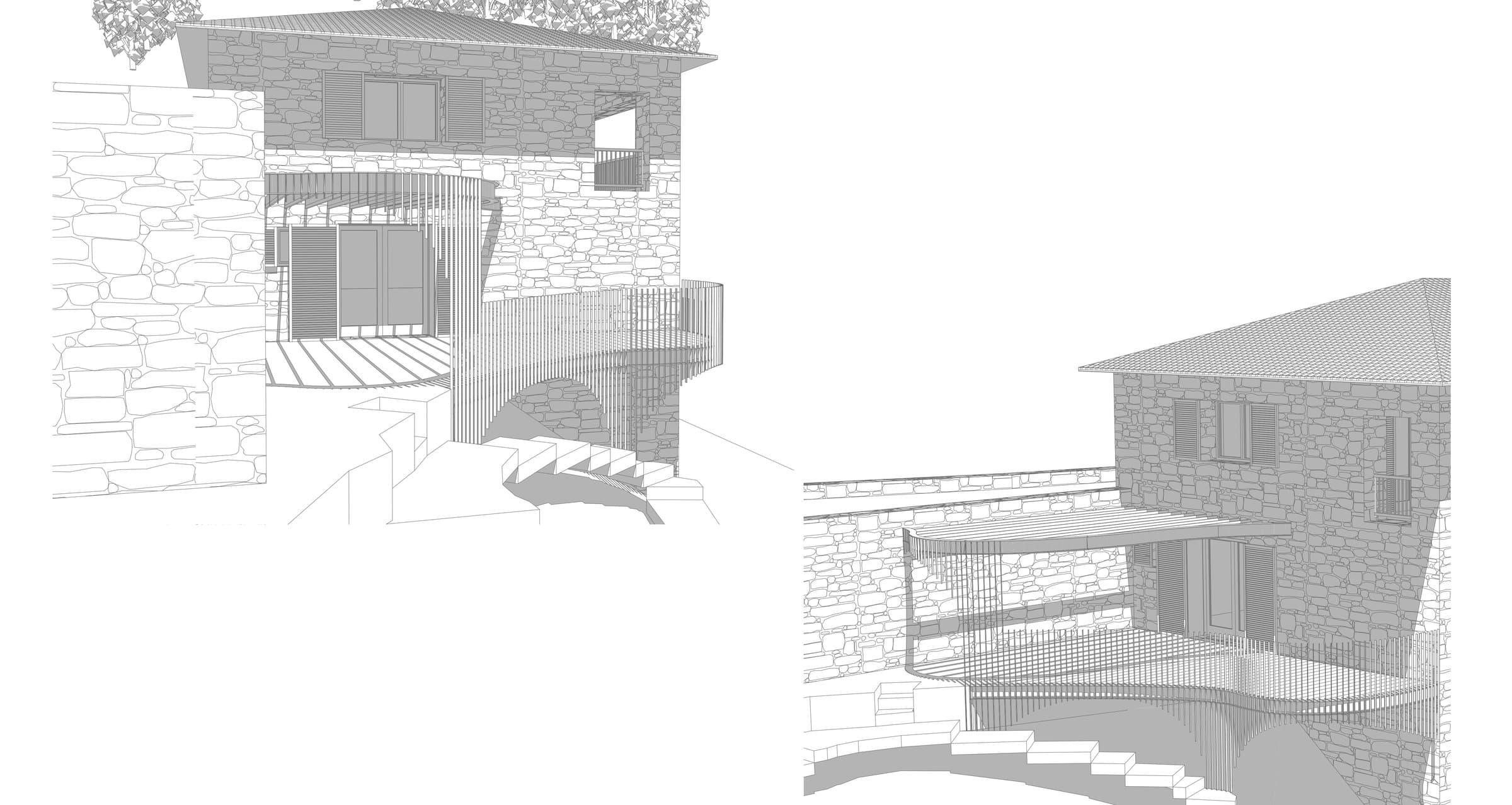 Timber pergola, Taine project